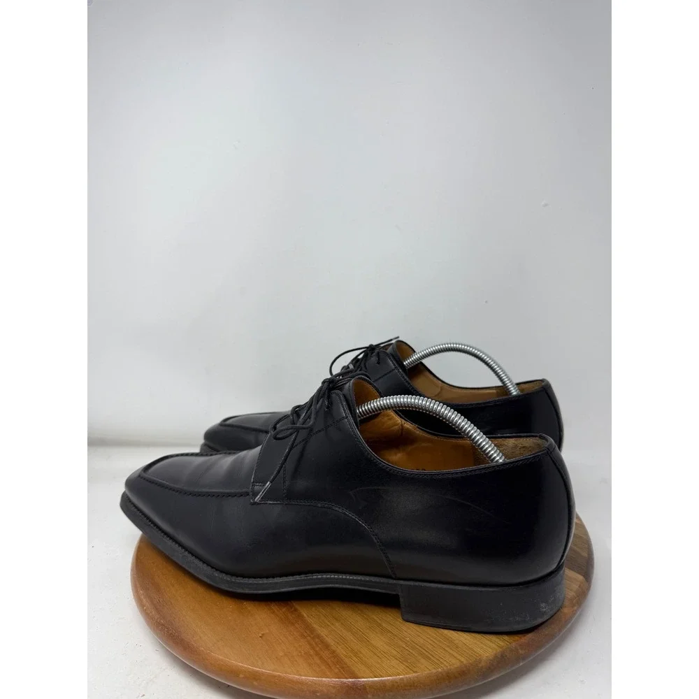 Magnanni Mens Black Romelo Leather Apron Toe Derby Dress Shoes 13652 Size 12 D